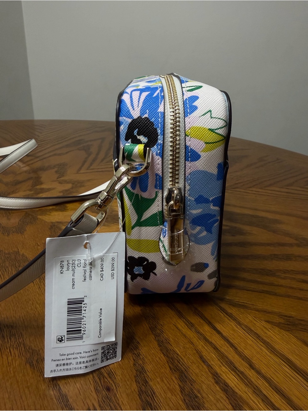 Kate Spade Blue Floral Camera Crossbody Bag - Picture 4 of 7